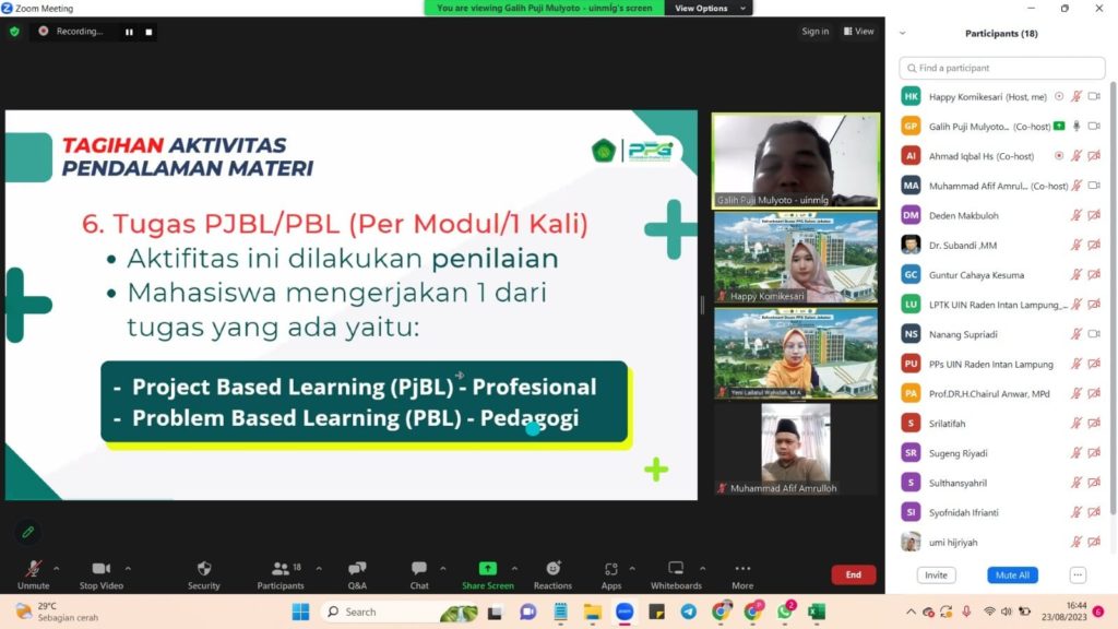 LPTK UIN Raden Intan Lampung Sukses Gelar Kegiatan Refreshment Dosen ...